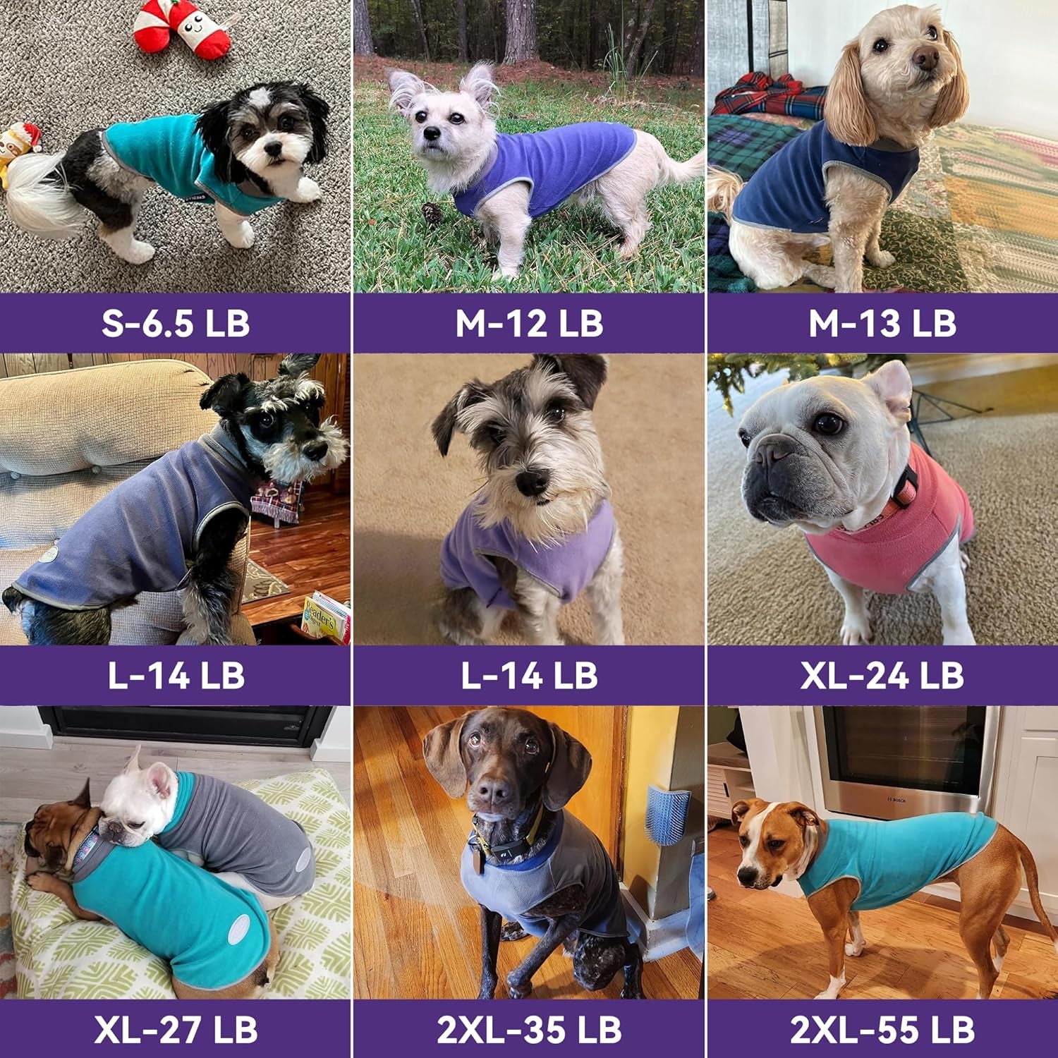 2 Pack Dog Fleece Sweater Stretchy Sweatshirt with Reflective Stripe Pullover Soft Jacket Pet Clothes Dog Sweaters for Small Dogs, Red & Grey M